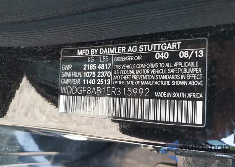 2014 Mercedes-Benz C 300 Luxury 4Matic/Sport 4Matic из США, поврежденный, VIN WDDGF8AB1ER315992